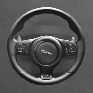 Griffowl Steering Wheel Cover for Tailored Coupe Jaguar F-Type X152 F-Type SVR 2016-2025. Elevate your interior with Griffowl's wrap and stitch kit.
