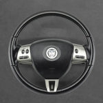 Griffowl Steering Wheel Cover for Tailored Coupe Jaguar XK X150 XKR X150 2007-2011. Hand-sewn kit for drivers seeking precision and comfort.