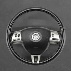 Griffowl Steering Wheel Cover for Tailored Coupe Jaguar XK X150 XKR X150 2007-2011. Hand-sewn kit for drivers seeking precision and comfort.