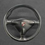 Griffowl Steering Wheel Cover for Tailored Coupe Porsche 911 Turbo 996 2001-2004. For refined interior upgrades using our wrap and stitch kit.