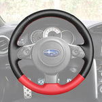 Griffowl Steering Wheel Cover for Tailored Coupe Subaru BRZ 2016-2023. Compact, hand-sewn DIY wrap for quick interior mods and grip upgrade.