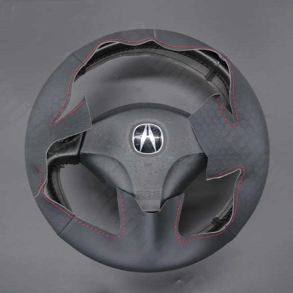 Griffowl Steering Wheel Cover for Bespoke Hatchback Acura RSX 2002-2006. Perfect grip with our steering wheel wrap and custom interior touch.
