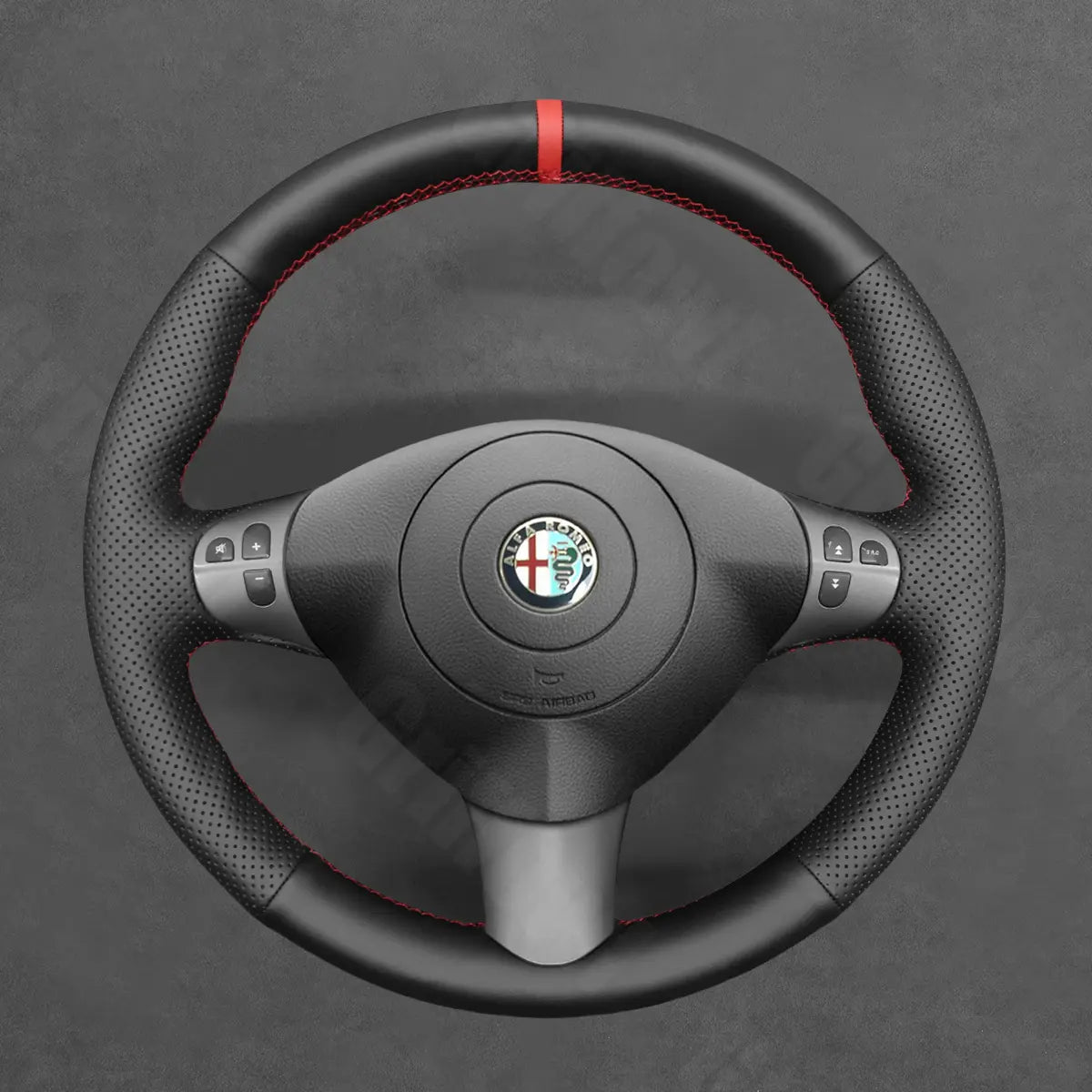 Griffowl Steering Wheel Cover for Bespoke Hatchback Alfa Romeo 147 GT 2000-2010. For refined interior upgrades using our wrap and stitch kit.