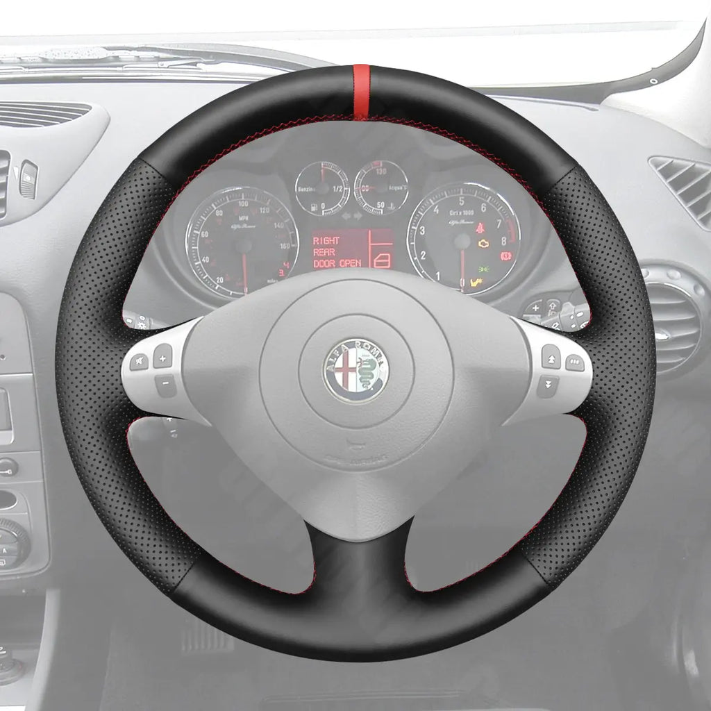 Griffowl Steering Wheel Cover for Bespoke Hatchback Alfa Romeo 147 Multi-Function 2000-2010. Elevate your interior with Griffowl's wrap and stitch kit.
