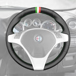 Griffowl Steering Wheel Cover for Bespoke Hatchback Alfa Romeo MiTo Giulietta 2008-2015. Elevate your interior with Griffowl's wrap and stitch kit.