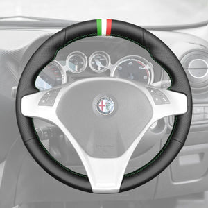 Griffowl Steering Wheel Cover for Bespoke Hatchback Alfa Romeo MiTo Giulietta 2008-2015. Elevate your interior with Griffowl's wrap and stitch kit.