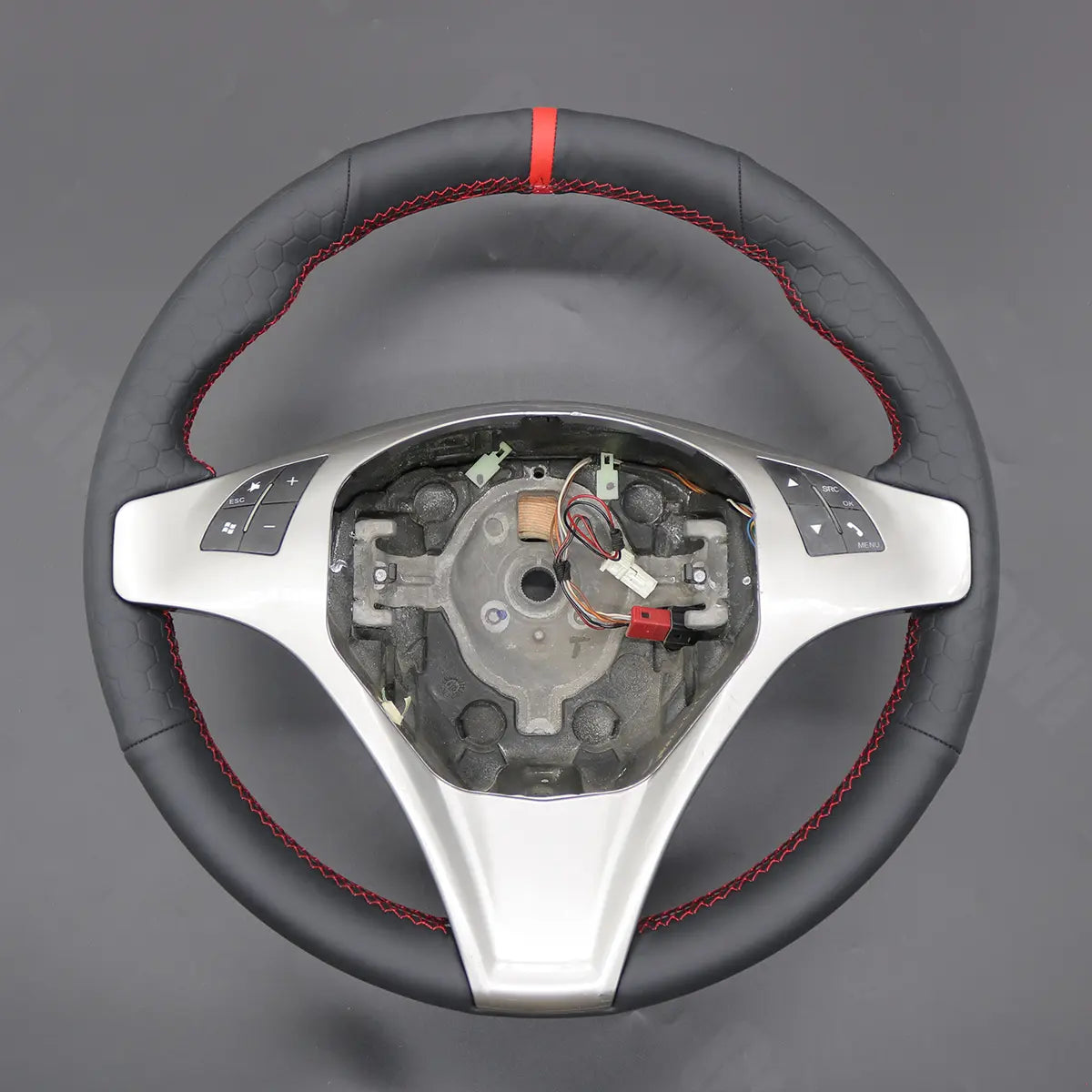 Griffowl Steering Wheel Cover for Bespoke Hatchback Alfa Romeo MiTo Giulietta 2008-2015. Elevate your interior with Griffowl's wrap and stitch kit.