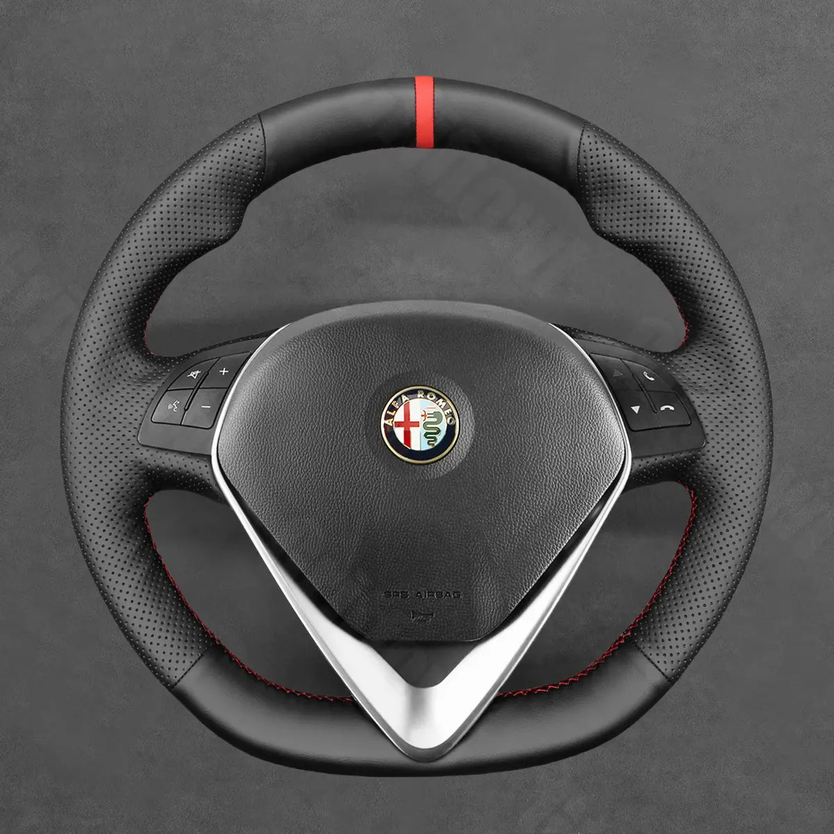 Griffowl Steering Wheel Cover for Bespoke Hatchback Alfa Romeo MiTo Giulietta 2014-2020 Circle Steering Wheel. Turn every drive into a luxury experience.