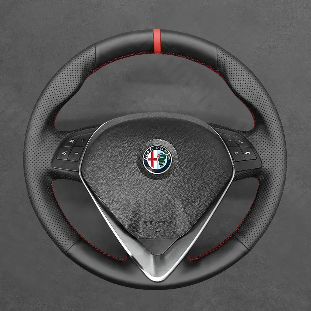 Griffowl Steering Wheel Cover for Bespoke Hatchback Alfa Romeo MiTo Giulietta 2014-2020 Circle Steering Wheel. Turn every drive into a luxury experience.