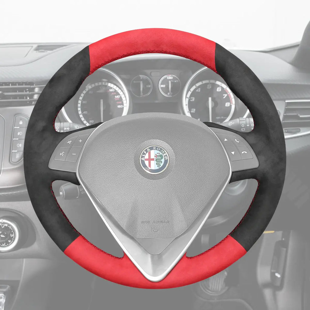 Griffowl Steering Wheel Cover for Bespoke Hatchback Alfa Romeo MiTo Giulietta 2014-2020 Circle Steering Wheel. Turn every drive into a luxury experience.