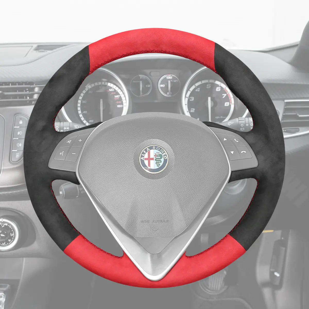 Griffowl Steering Wheel Cover for Bespoke Hatchback Alfa Romeo MiTo Giulietta 2014-2020 Circle Steering Wheel. Turn every drive into a luxury experience.