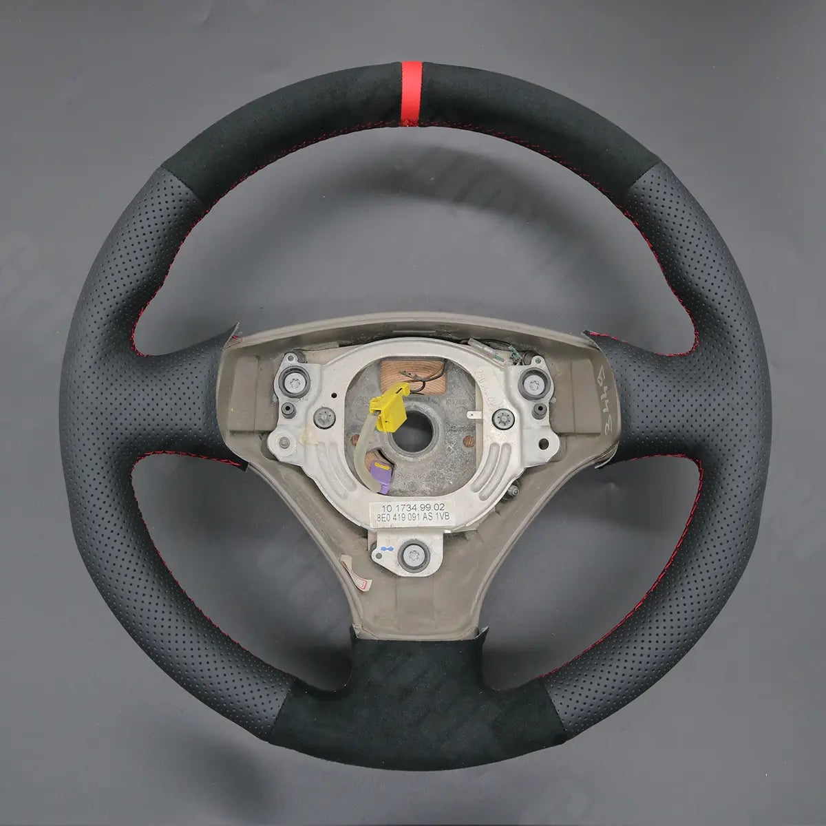 Griffowl Steering Wheel Cover for Bespoke Hatchback Audi A2 1999-2005. Compact, hand-sewn DIY wrap for quick interior mods and grip upgrade.