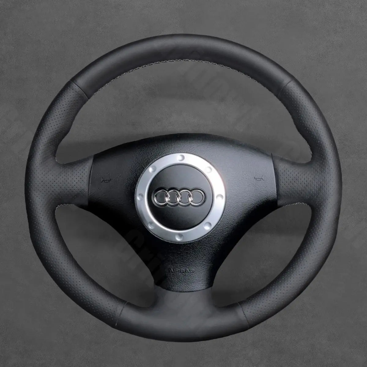 Griffowl Steering Wheel Cover for Bespoke Hatchback Audi A2 1999-2005. Compact, hand-sewn DIY wrap for quick interior mods and grip upgrade.
