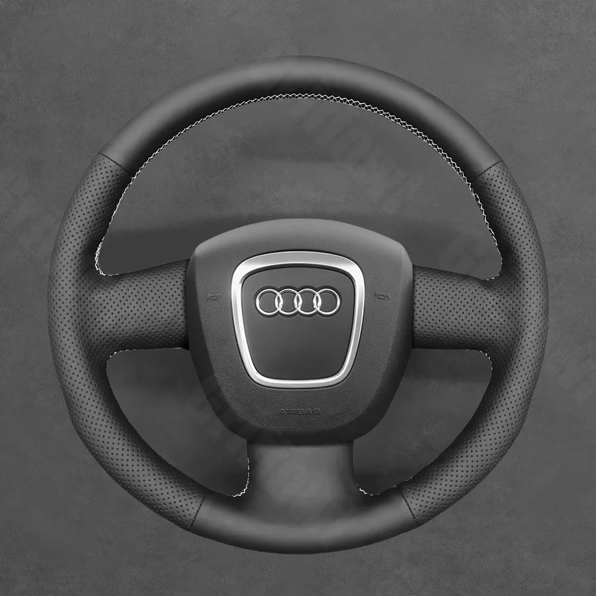 Griffowl Steering Wheel Cover for Bespoke Hatchback Audi A3 8P hatchback 2005-2013. Hand-sewn kit for drivers seeking precision and comfort.