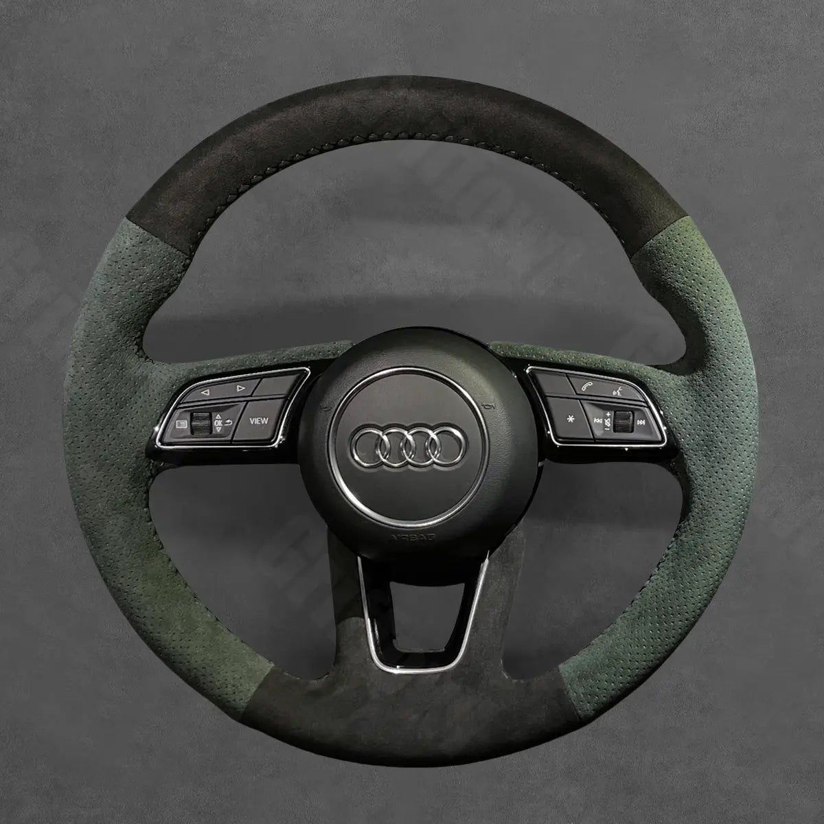 Griffowl Steering Wheel Cover for Bespoke Hatchback Audi A3 8V 8Y 2017-2022. Perfect grip with our steering wheel wrap and custom interior touch.