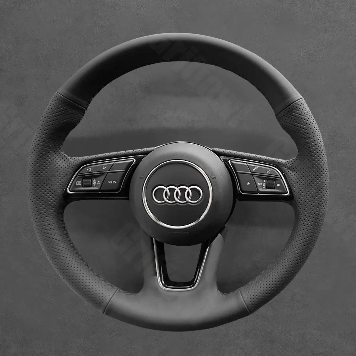 Griffowl Steering Wheel Cover for Bespoke Hatchback Audi A3 8V 8Y 2017-2022. Perfect grip with our steering wheel wrap and custom interior touch.
