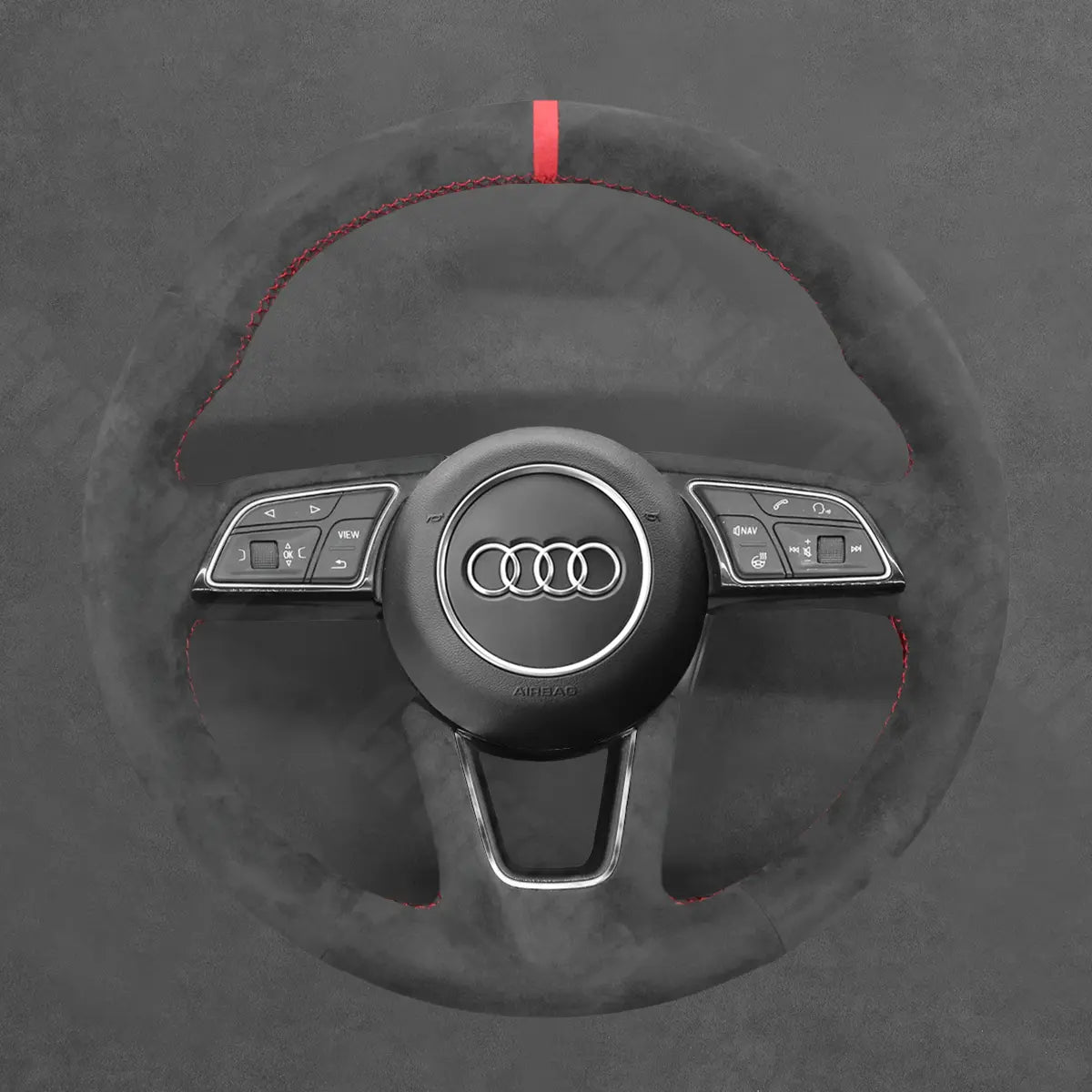 Griffowl Steering Wheel Cover for Bespoke Hatchback Audi A3 8V 8Y 2017-2022. Perfect grip with our steering wheel wrap and custom interior touch.