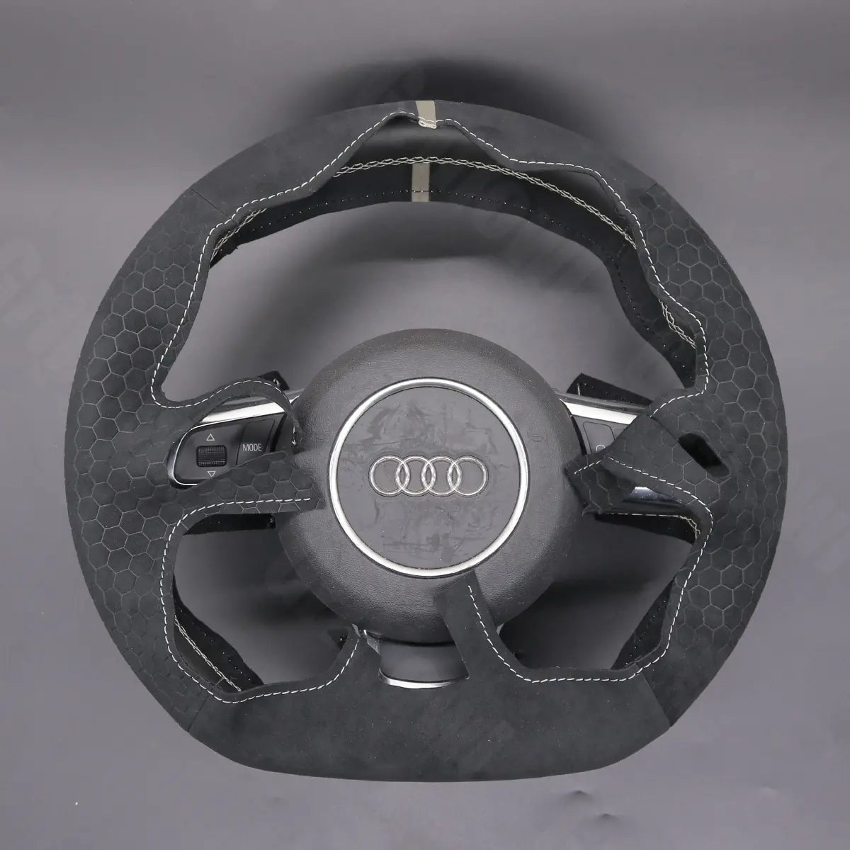 Griffowl Steering Wheel Cover for Bespoke Hatchback Audi RS 3 8P 2011-2013. Perfect grip with our steering wheel wrap and custom interior touch.