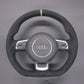 Griffowl Steering Wheel Cover for Bespoke Hatchback Audi RS 3 8P 2011-2013. Perfect grip with our steering wheel wrap and custom interior touch.