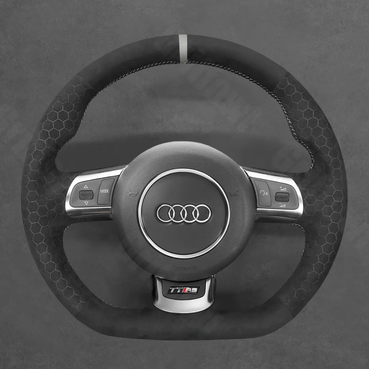 Griffowl Steering Wheel Cover for Bespoke Hatchback Audi RS 3 8P 2011-2013. Perfect grip with our steering wheel wrap and custom interior touch.