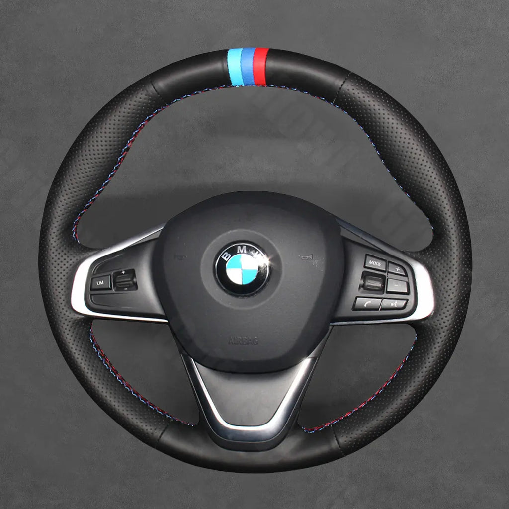 Griffowl Steering Wheel Cover for Bespoke Hatchback BMW 2 Series F45 F46 2014-2022. Hand-sewn kit for drivers seeking precision and comfort.
