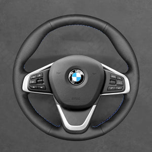 Griffowl Steering Wheel Cover for Bespoke Hatchback BMW 2 Series F45 F46 2014-2022. Hand-sewn kit for drivers seeking precision and comfort.