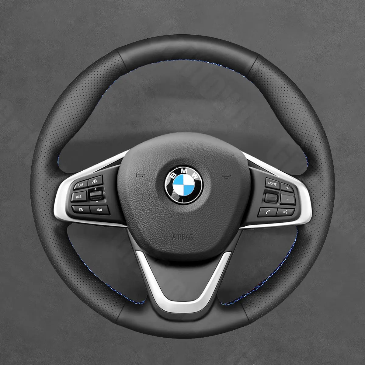 Griffowl Steering Wheel Cover for Bespoke Hatchback BMW 2 Series F45 F46 2014-2022. Hand-sewn kit for drivers seeking precision and comfort.