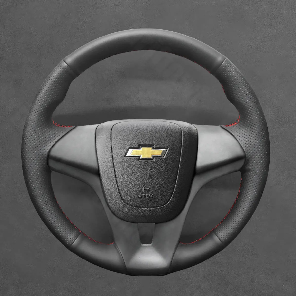 Griffowl Steering Wheel Cover for Bespoke Hatchback Chevrolet Chevy Cruze 2011-2015. Hand-sewn kit for drivers seeking precision and comfort.

