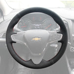 Griffowl Steering Wheel Cover for Bespoke Hatchback Chevrolet Chevy Cruze 2016-2019. Hand-sewn kit for drivers seeking precision and comfort.
