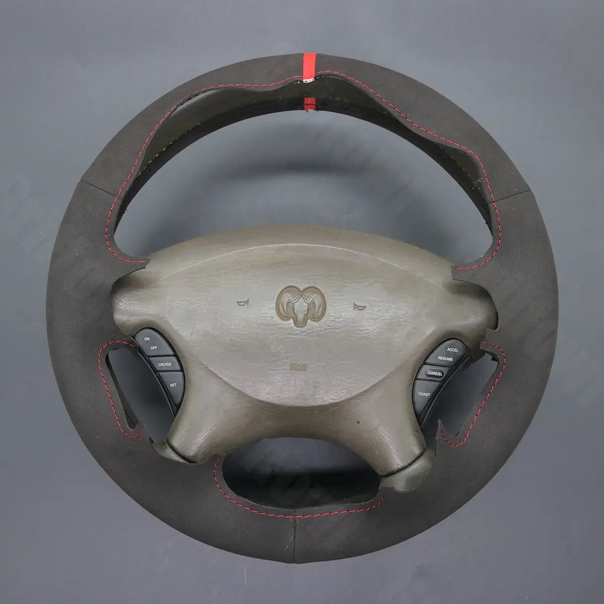 Griffowl Steering Wheel Cover for Bespoke Hatchback Dodge Grand Caravan 2001-2007. For refined interior upgrades using our wrap and stitch kit.
