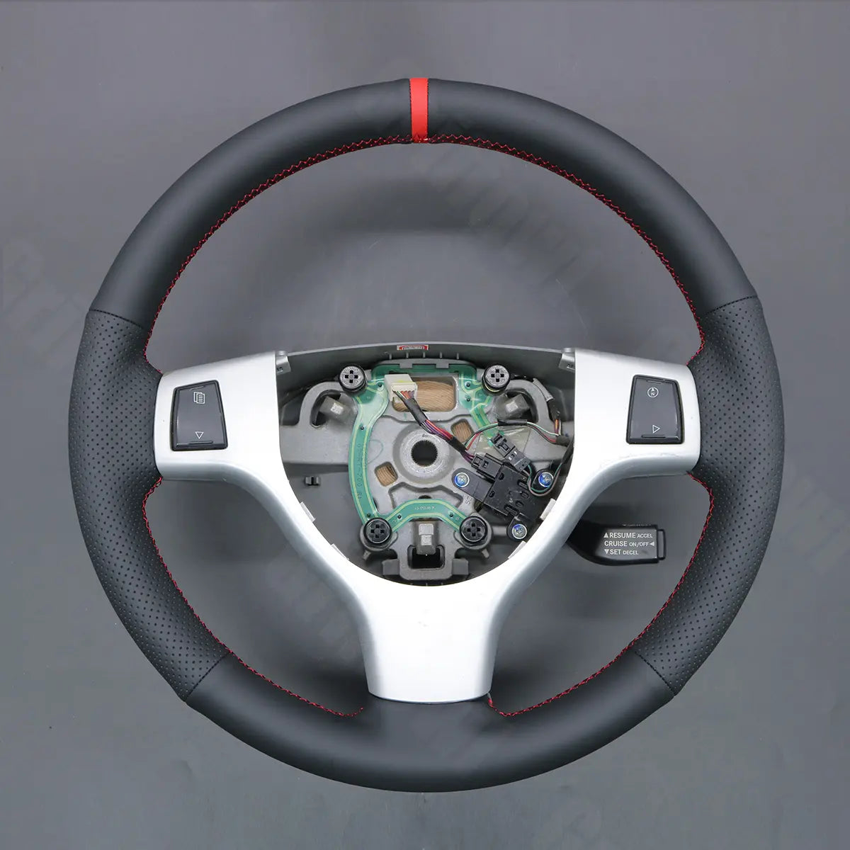 Griffowl Steering Wheel Cover for Bespoke Hatchback Dodge Grand Caravan 2008-2010. For refined interior upgrades using our wrap and stitch kit.
