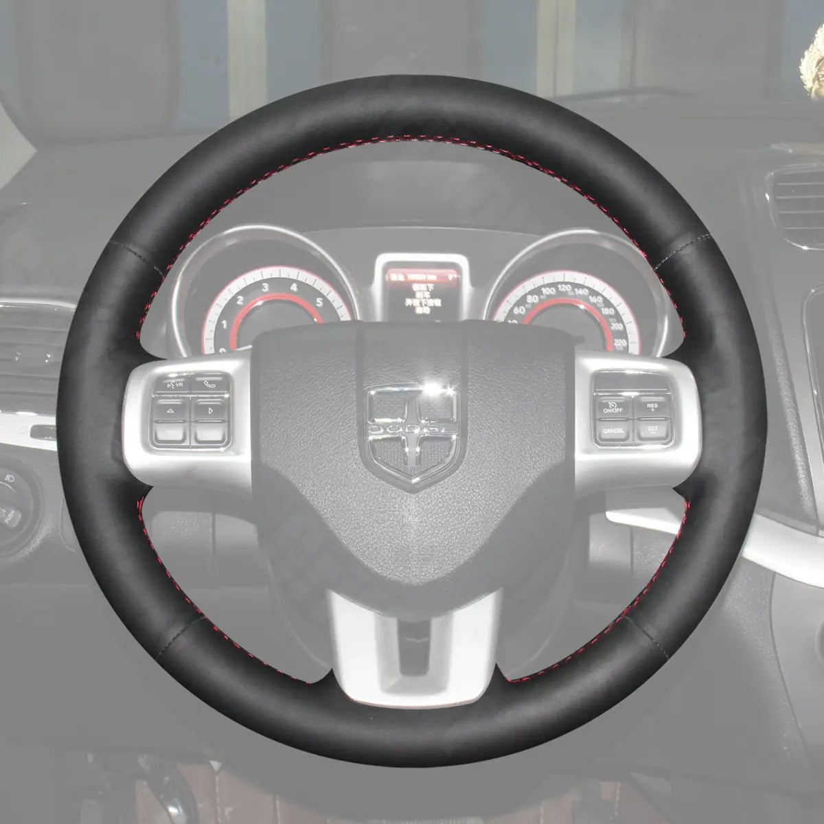 Griffowl Steering Wheel Cover for Bespoke Hatchback Dodge Grand Caravan 2011-2020. For refined interior upgrades using our wrap and stitch kit.
