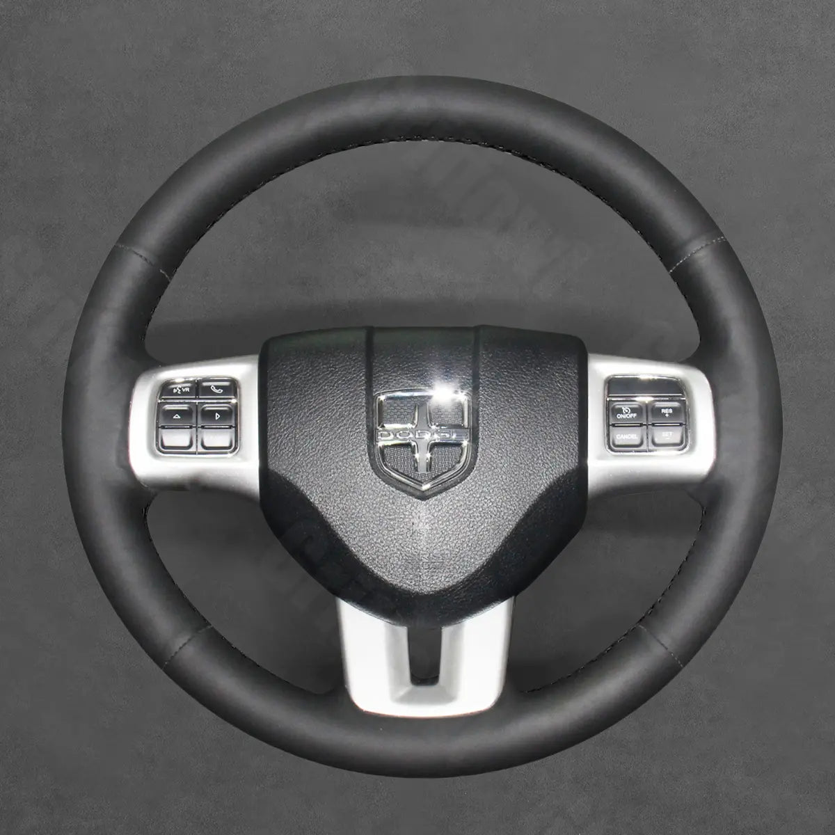 Griffowl Steering Wheel Cover for Bespoke Hatchback Dodge Grand Caravan 2011-2020. For refined interior upgrades using our wrap and stitch kit.
