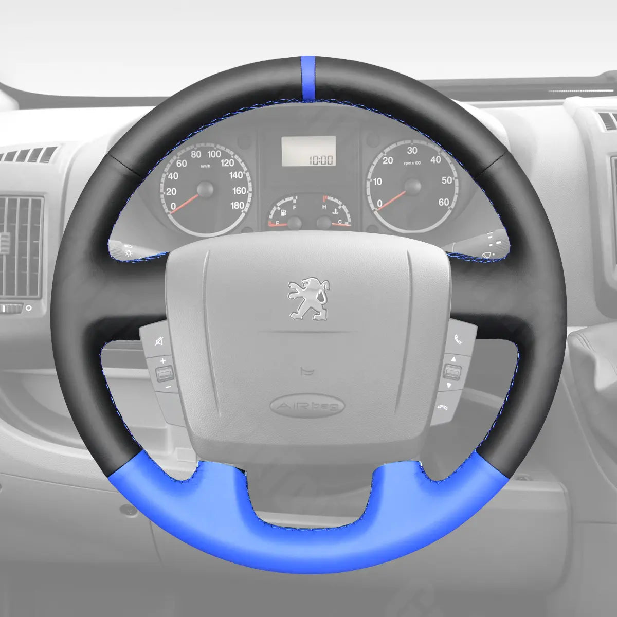 Griffowl Steering Wheel Cover for Bespoke Hatchback Peugeot Boxer 2007-2025. Perfect grip with our steering wheel wrap and custom interior touch.