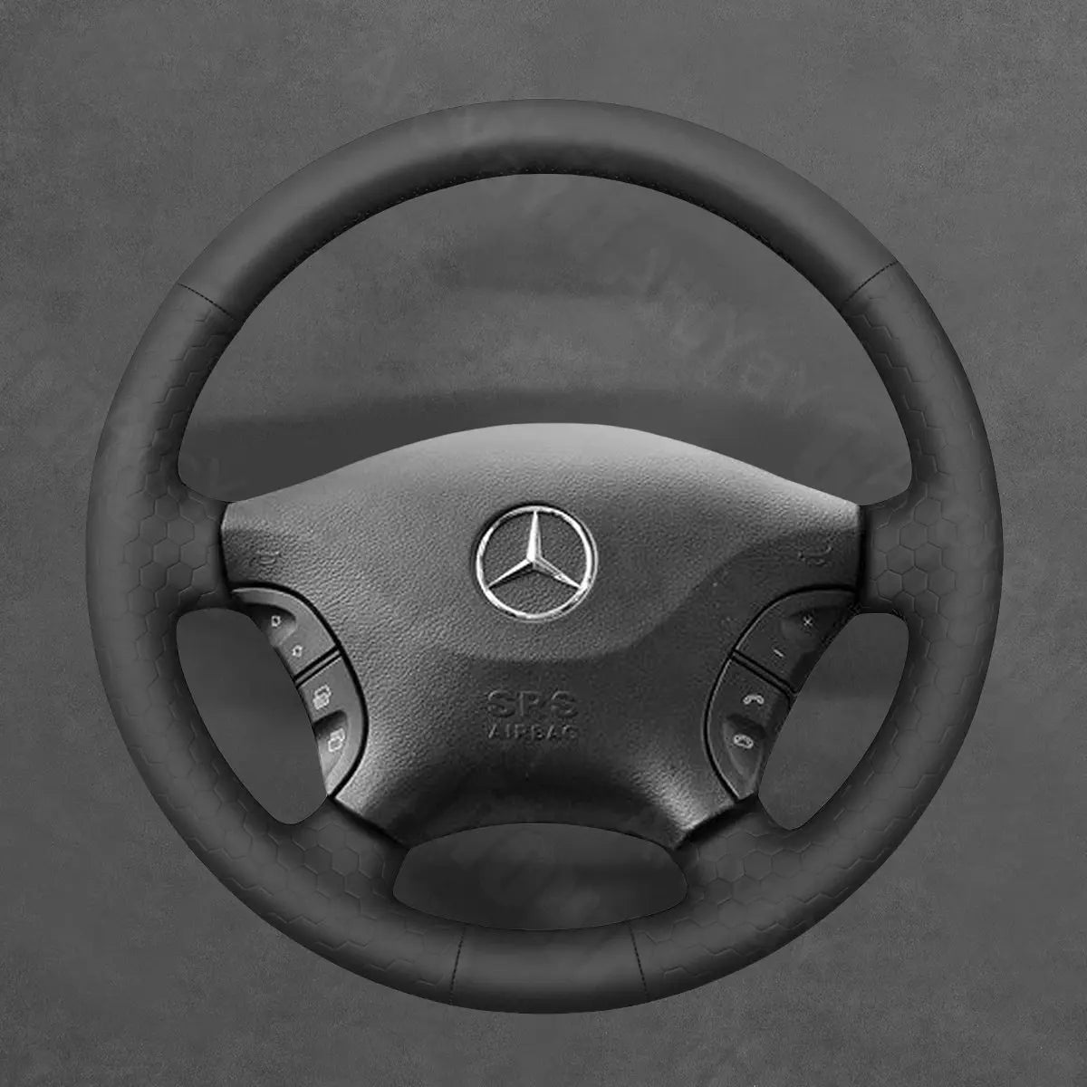 Griffowl Steering Wheel Cover for Bespoke Hatchback Dodge Sprinter 2010-2013. Griffowl's interior mod with hand-sewn DIY steering wheel kit.