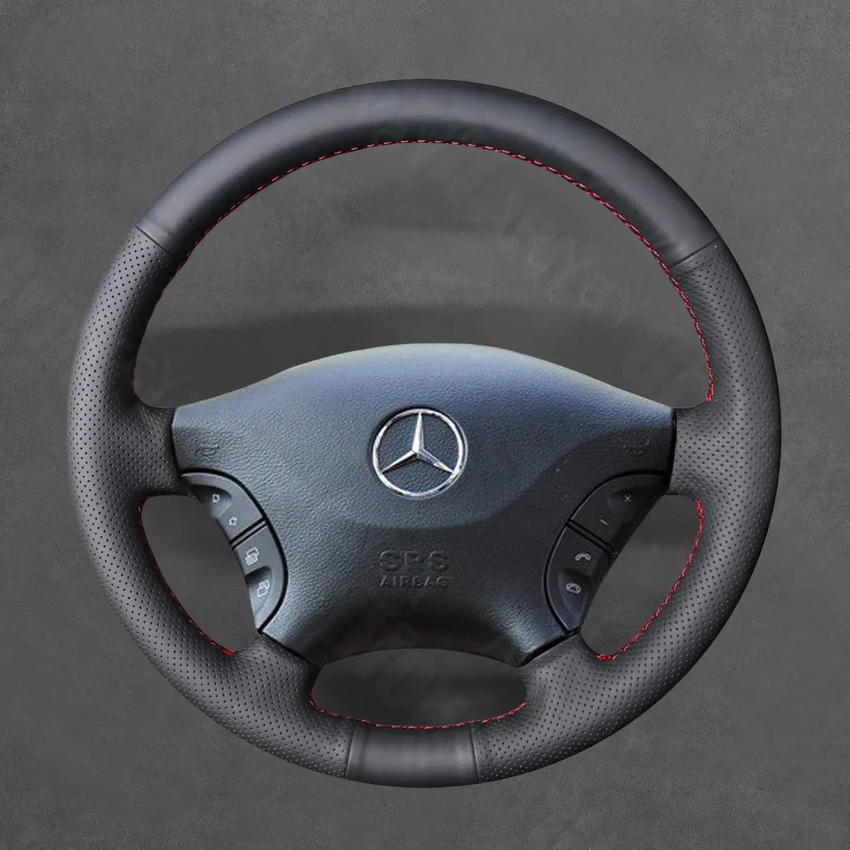 Griffowl Steering Wheel Cover for Bespoke Hatchback Dodge Sprinter 2010-2013. Griffowl's interior mod with hand-sewn DIY steering wheel kit.