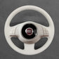 Griffowl Steering Wheel Cover for Bespoke Hatchback Fiat 500 2008-2012. Perfect grip with our steering wheel wrap and custom interior touch.