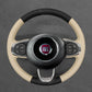 Griffowl Steering Wheel Cover for Bespoke Hatchback Fiat 500 500C 2016-2021. Perfect grip with our steering wheel wrap and custom interior touch.