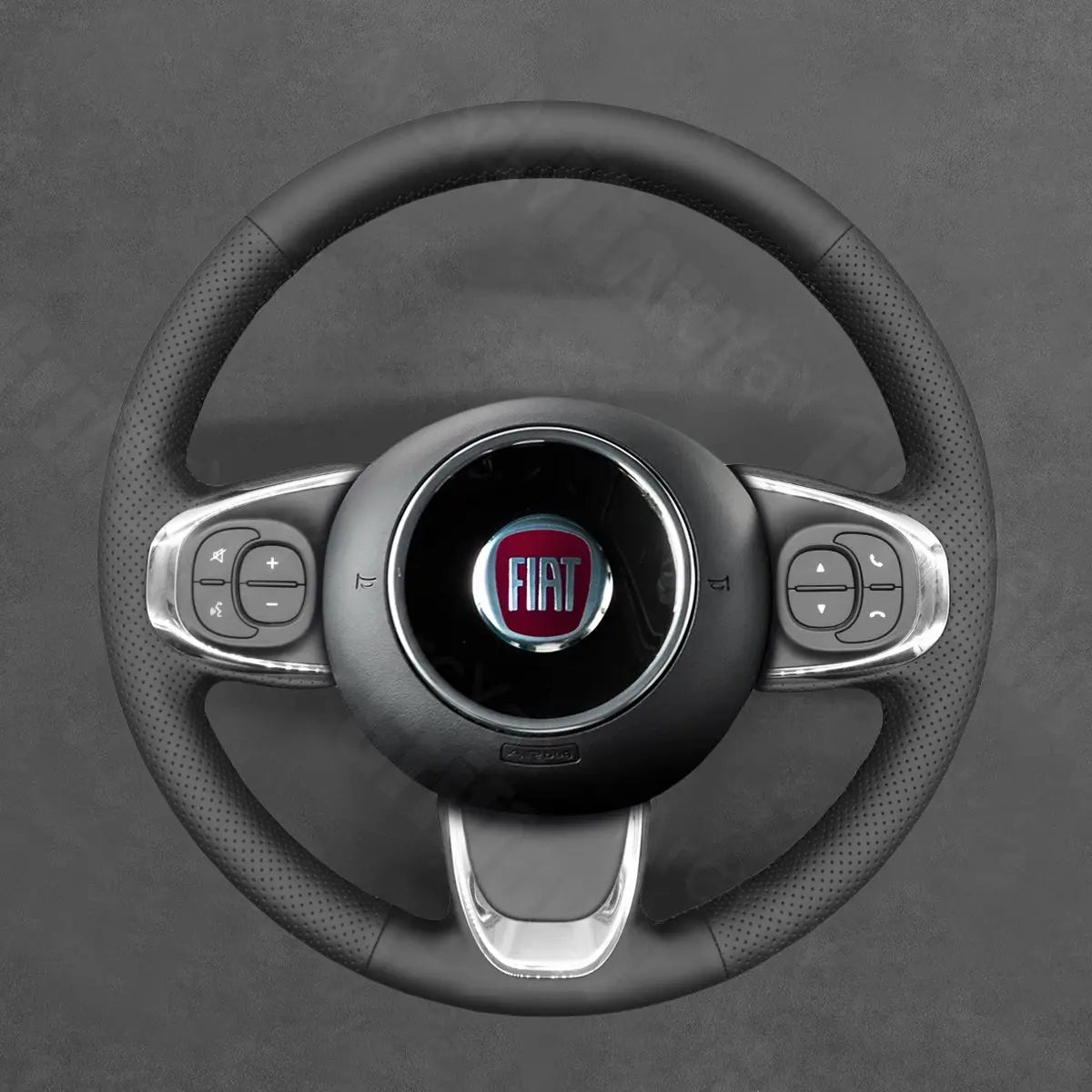 Griffowl Steering Wheel Cover for Bespoke Hatchback Fiat 500 500C 2016-2021. Perfect grip with our steering wheel wrap and custom interior touch.