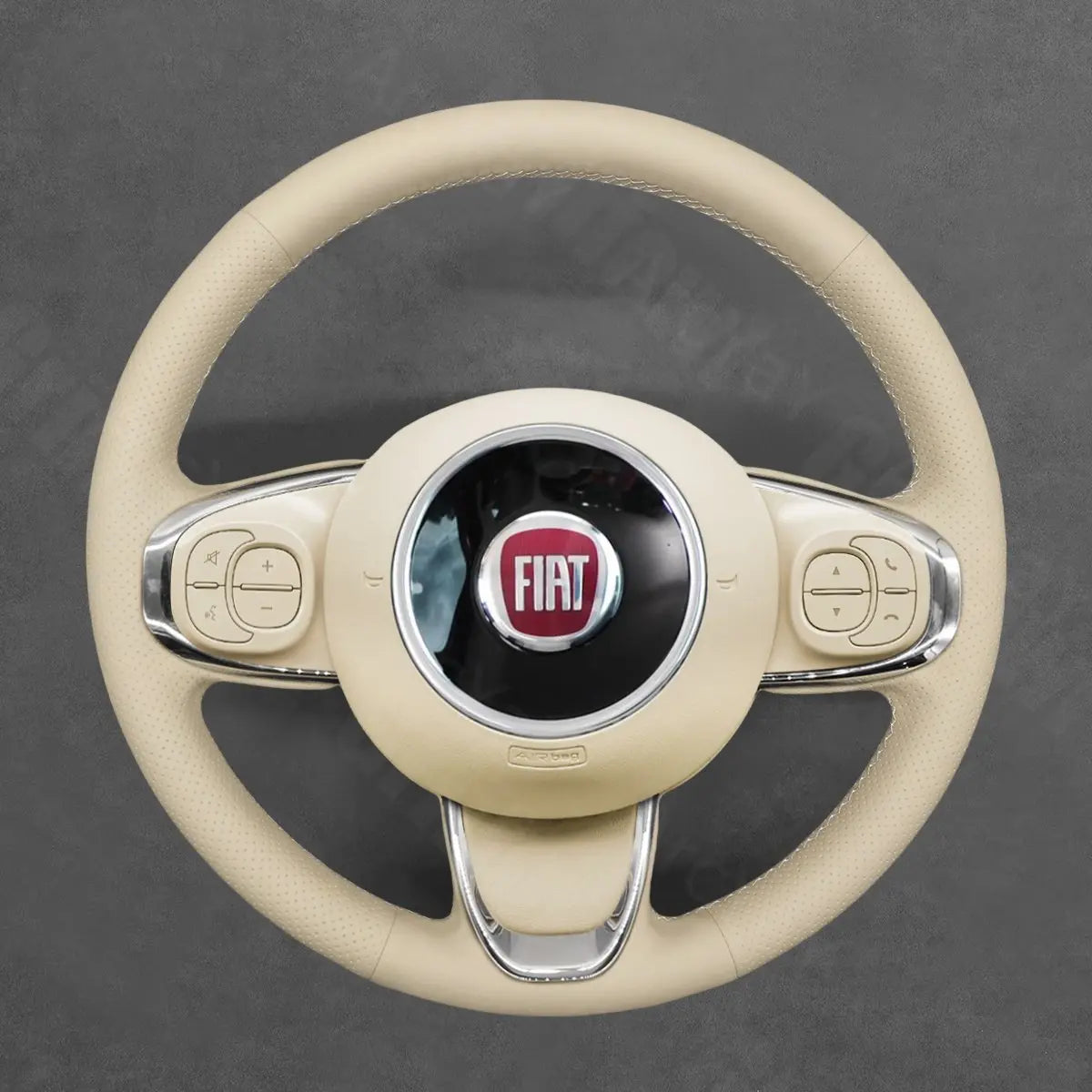 Griffowl Steering Wheel Cover for Bespoke Hatchback Fiat 500 500C 2016-2021. Perfect grip with our steering wheel wrap and custom interior touch.
