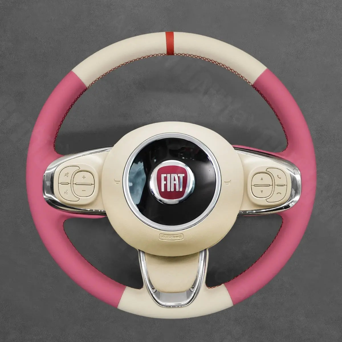 Griffowl Steering Wheel Cover for Bespoke Hatchback Fiat 500 500C 2016-2021. Perfect grip with our steering wheel wrap and custom interior touch.