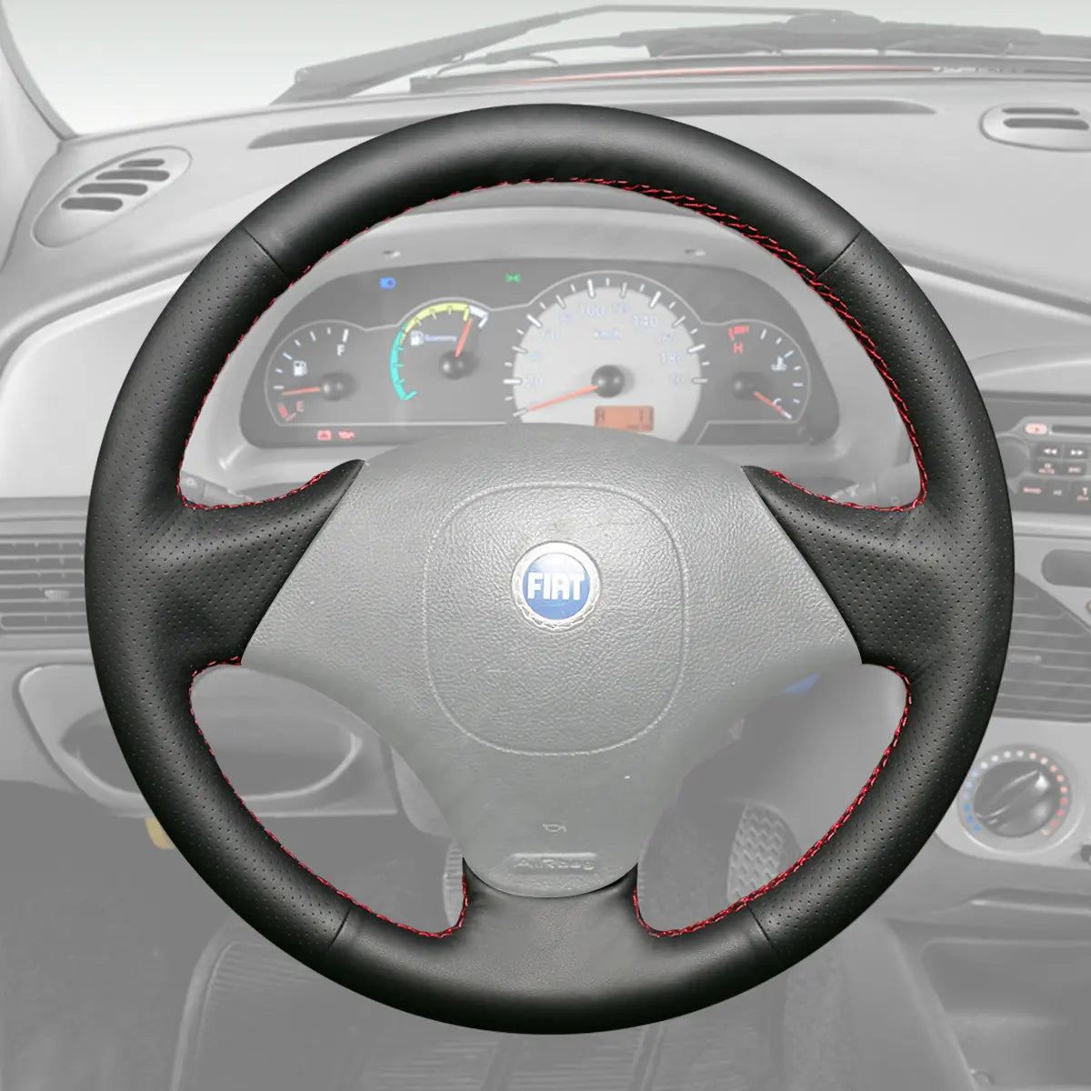 Griffowl Steering Wheel Cover for Bespoke Hatchback Fiat Palio 2002-2007. Perfect grip with our steering wheel wrap and custom interior touch.