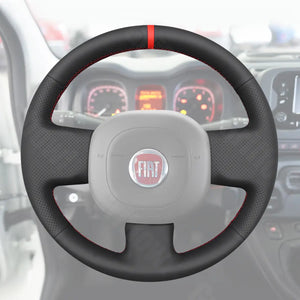 Griffowl Steering Wheel Cover for Bespoke Hatchback Fiat Panda 2012-2024. Perfect grip with our steering wheel wrap and custom interior touch.