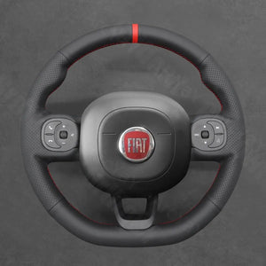 Griffowl Steering Wheel Cover for Bespoke Hatchback Fiat Panda D 2012-2024. Perfect grip with our steering wheel wrap and custom interior touch.