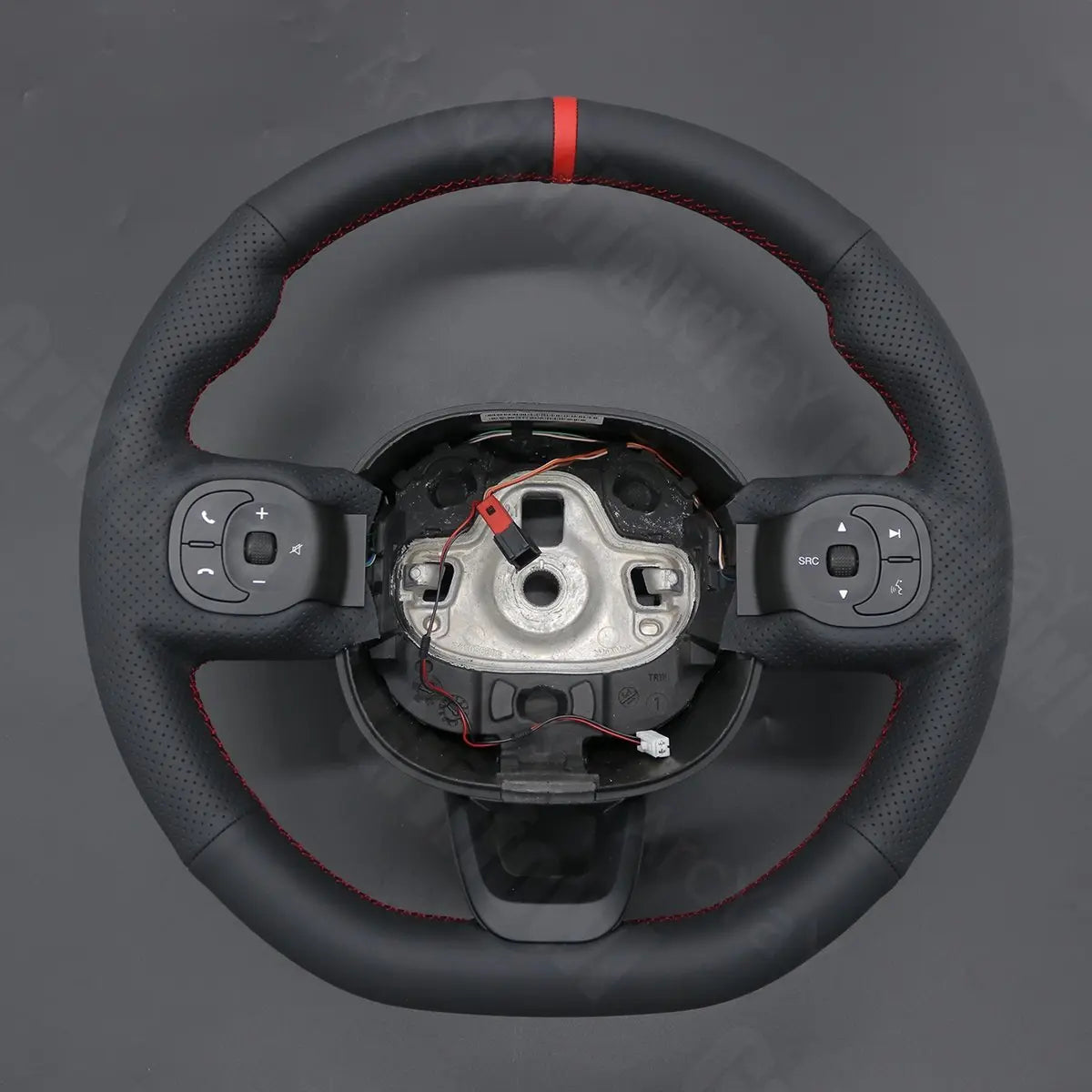 Griffowl Steering Wheel Cover for Bespoke Hatchback Fiat Panda D 2012-2024. Perfect grip with our steering wheel wrap and custom interior touch.