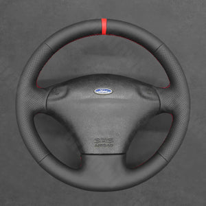 Griffowl Steering Wheel Cover for Bespoke Ford Fiesta Mk4 Puma 1995-2002. Hand-sewn kit for drivers seeking precision and comfort.