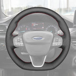 Griffowl Steering Wheel Cover for Bespoke Hatchback Ford Fiesta Mk8 Focus Mk4 Puma Kuga ST-Line ST
 2018-2024. Perfect for enthusiasts seeking refined interior mods.