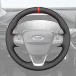Griffowl Steering Wheel Cover for Bespoke Hatchback Ford Fiesta Mk8 Focus Mk4 Puma Transit Mk8 Courier Custom Tourneo Courier Custom Tourneo Courier Bronco Sport Escape Kuga III Puma Custom Maverick 2012-2024. Compact, hand-sewn DIY wrap for quick interior mods and grip upgrade.