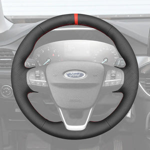 Griffowl Steering Wheel Cover for Bespoke Hatchback Ford Fiesta Mk8 Focus Mk4 Puma Transit Mk8 Courier Custom Tourneo Courier Custom Tourneo Courier Bronco Sport Escape Kuga III Puma Custom Maverick 2012-2024. Compact, hand-sewn DIY wrap for quick interior mods and grip upgrade.