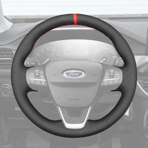 Griffowl Steering Wheel Cover for Bespoke Hatchback Ford Fiesta Mk8 Focus Mk4 Puma Transit Mk8 Courier Custom Tourneo Courier Custom Tourneo Courier Bronco Sport Escape Kuga III Puma Custom Maverick 2012-2024. Compact, hand-sewn DIY wrap for quick interior mods and grip upgrade.